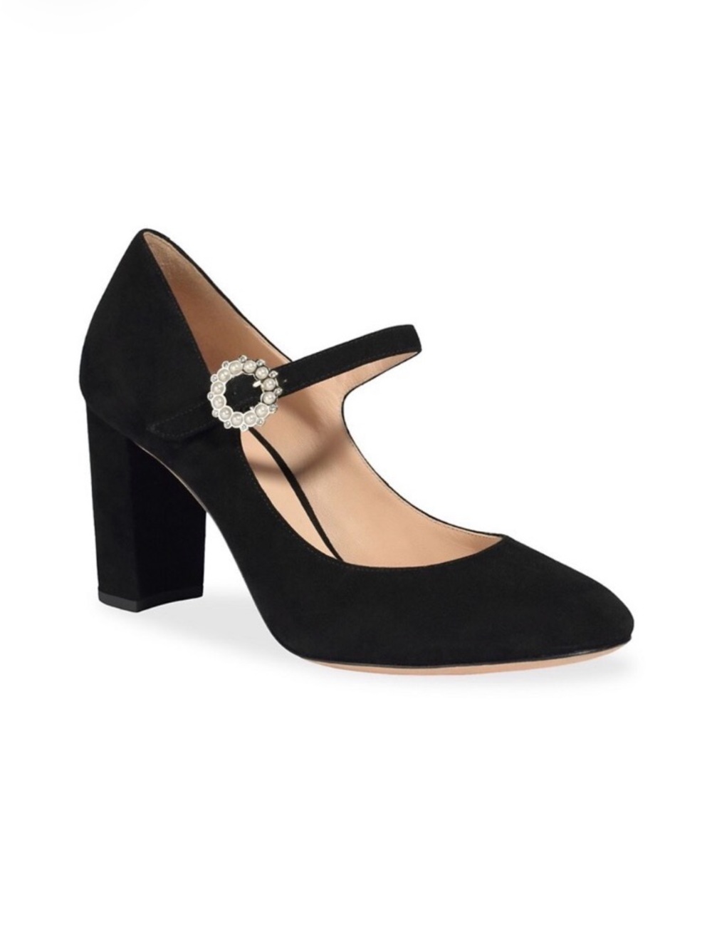 Kate Spade Black Suede Mary Jane Pumps Size 8
